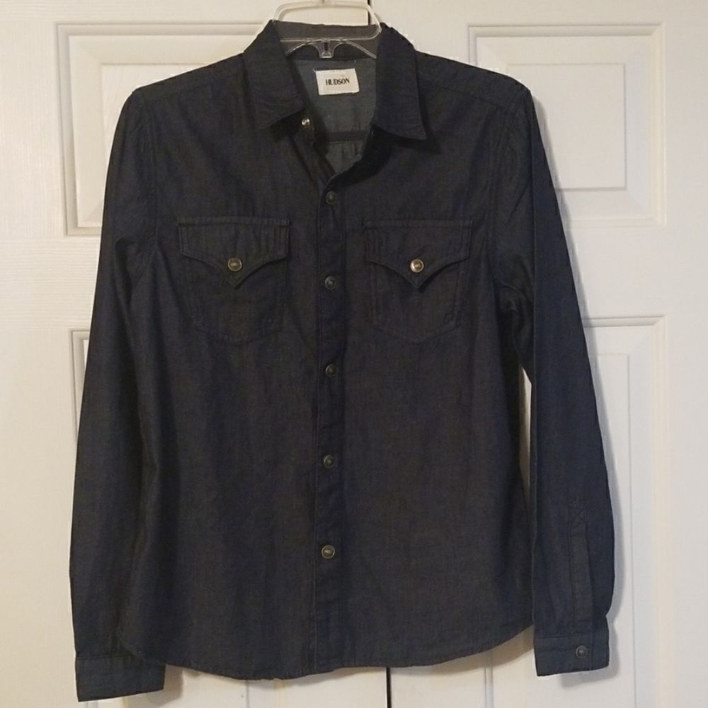 Hudson jeans dark blue button down